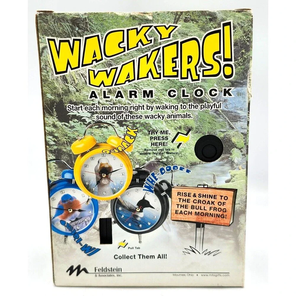 Wacky Wakers BULL FROG Mark Feldstein Alarm Clock Croak Sound NEW OPEN BOX - Picture 11 of 12